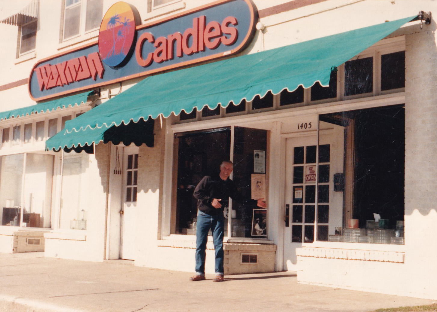 Bob standing outside of Waxman's 1405/1407 Massachusetts St location.